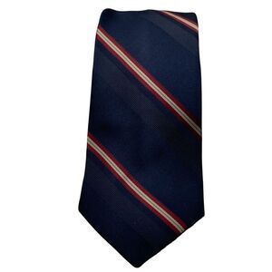 Van Heusen Back Label Blue Multi Colored Striped Tie 100% Silk Tie 57X 3.5"